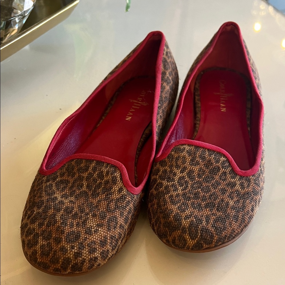 Cole Haan Women's Leopard Flats with Red Trim